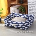 Warm washable rectangle luxury pet dog beds